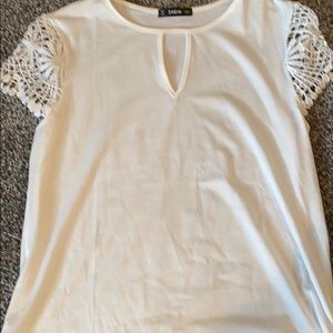White short sleeve top